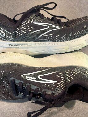 ~~Brooks Glycerin 20 Women’s 7.5 Lace-Up Low Top Mesh Running Shoes Black